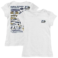 Girls Toddler Vive La Fete  White Georgia Southern Eagles Impressions Artwork T-Shirt