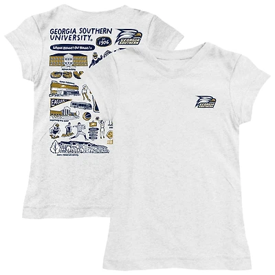 Girls Toddler Vive La Fete  White Georgia Southern Eagles Impressions Artwork T-Shirt