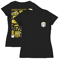 Women's Vive La Fete  Black Cal State L.A. Golden Eagles Impressions Artwork V-Neck T-Shirt
