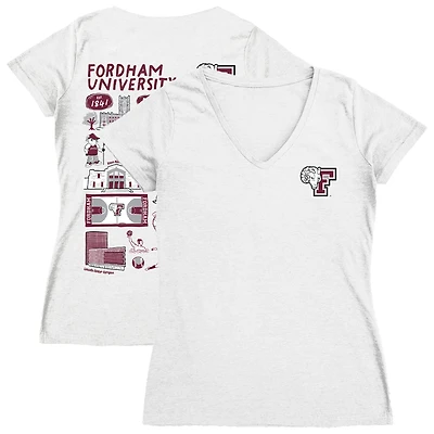 Women's Vive La Fete Fordham Rams Impressions Artwork V-Neck T-Shirt