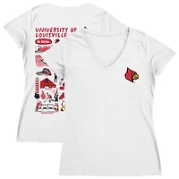 Women's Vive La Fete Louisville Cardinals Impressions Artwork V-Neck T-Shirt