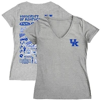 Women's Vive La Fete  Gray Kentucky Wildcats Impressions Artwork V-Neck T-Shirt