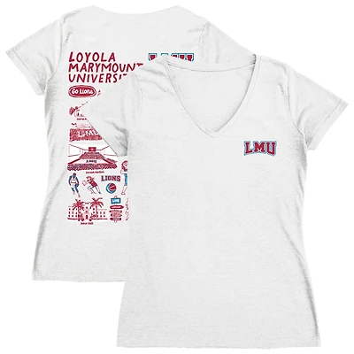 Women's Vive La Fete Loyola Marymount Lions Impressions Artwork V-Neck T-Shirt