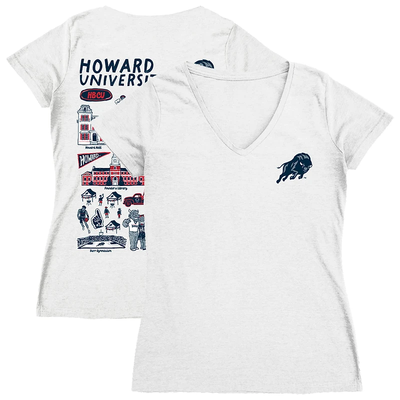 Women's Vive La Fete Howard Bison Impressions Artwork V-Neck T-Shirt
