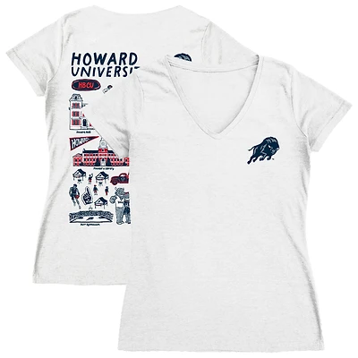Women's Vive La Fete Howard Bison Impressions Artwork V-Neck T-Shirt