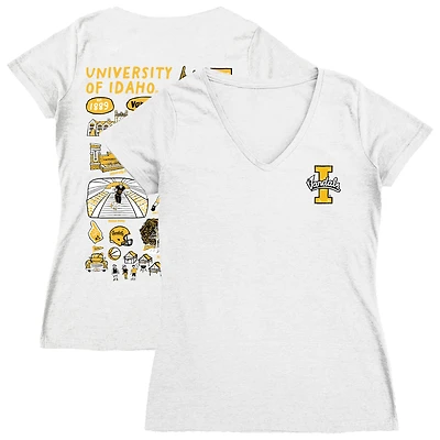 Women's Vive La Fete Idaho Vandals Impressions Artwork V-Neck T-Shirt