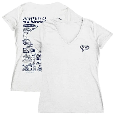 Women's Vive La Fete New Hampshire Wildcats Impressions Artwork V-Neck T-Shirt