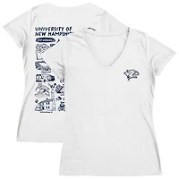 Women's Vive La Fete New Hampshire Wildcats Impressions Artwork V-Neck T-Shirt