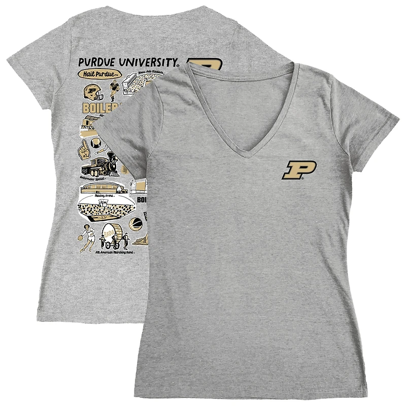 Women's Vive La Fete Purdue Boilermakers Impressions Artwork V-Neck T-Shirt