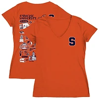 Women's Vive La Fete  Orange Syracuse Orange Impressions Artwork V-Neck T-Shirt