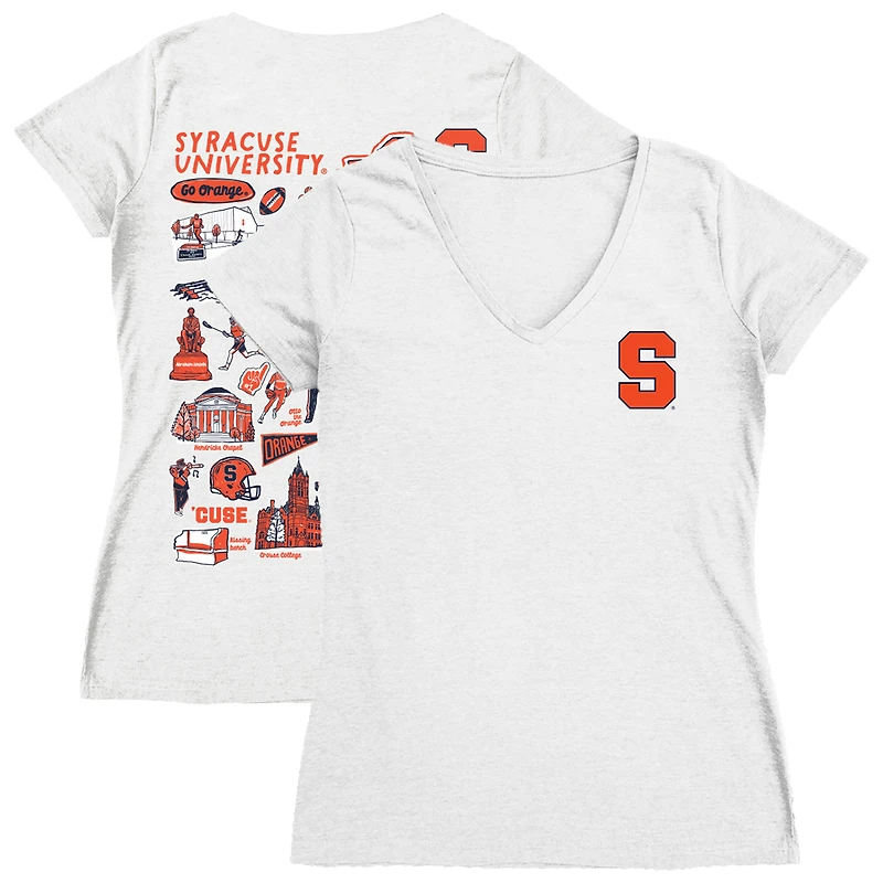 Women's Vive La Fete Orange Syracuse Orange Impressions Artwork V-Neck T-Shirt