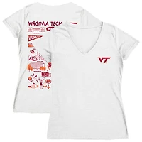 Women's Vive La Fete Virginia Tech Hokies Impressions Artwork V-Neck T-Shirt