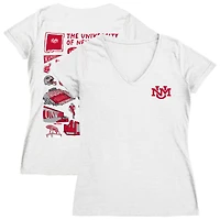 Women's Vive La Fete New Mexico Lobos Impressions Artwork V-Neck T-Shirt