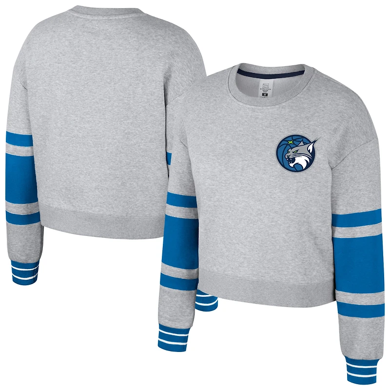 Unisex Stadium Essentials Heather Gray Minnesota Lynx Cropped Pullover Sweatshirt