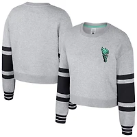 Unisex Stadium Essentials  Heather Gray New York Liberty Cropped Pullover Sweatshirt