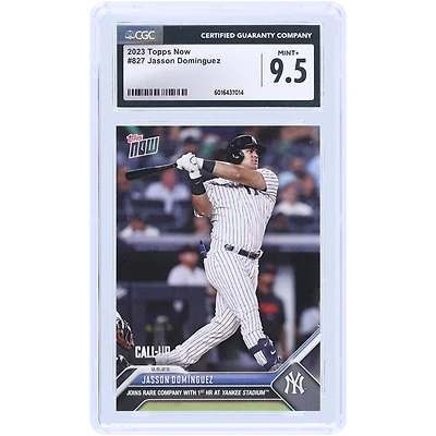 Jasson Dominguez New York Yankees 2023 Topps Now Joins Rare Company With 1st HR At Yankee Stadium #827 CGC Authenticated 9.5 Rookie Card