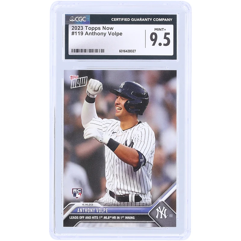 Anthony Volpe New York Yankees 2023 Topps Now Leads Off & Hits 1st MLB HR In 1st Inning #119 CGC Authenticated 9.5 Rookie Card