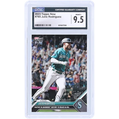 Julio Rodriguez Seattle Mariners 2023 Topps Now Fastest In Mariners History To Reach 50 HRs #765 CGC Authenticated 9.5 Card