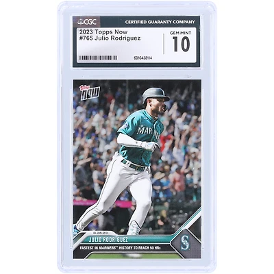 Julio Rodriguez Seattle Mariners 2023 Topps Now Fastest In Mariners History To Reach 50 HRs #765 CGC Authenticated Card