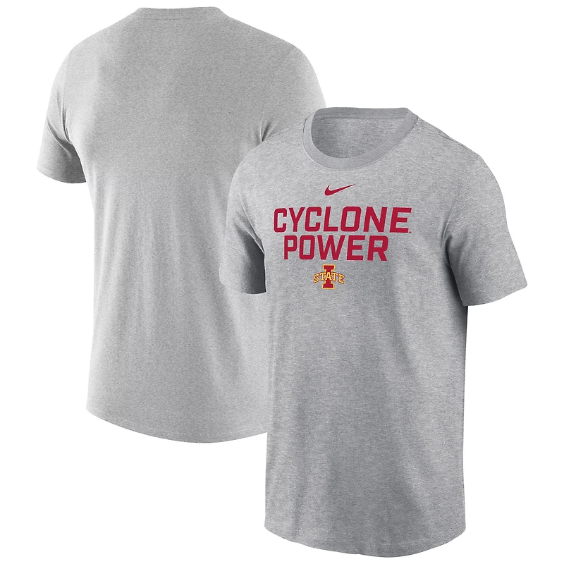 Men's Nike Heather Gray Iowa State Cyclones Local Performance T-Shirt