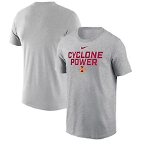 Men's Nike Heather Gray Iowa State Cyclones Local Performance T-Shirt