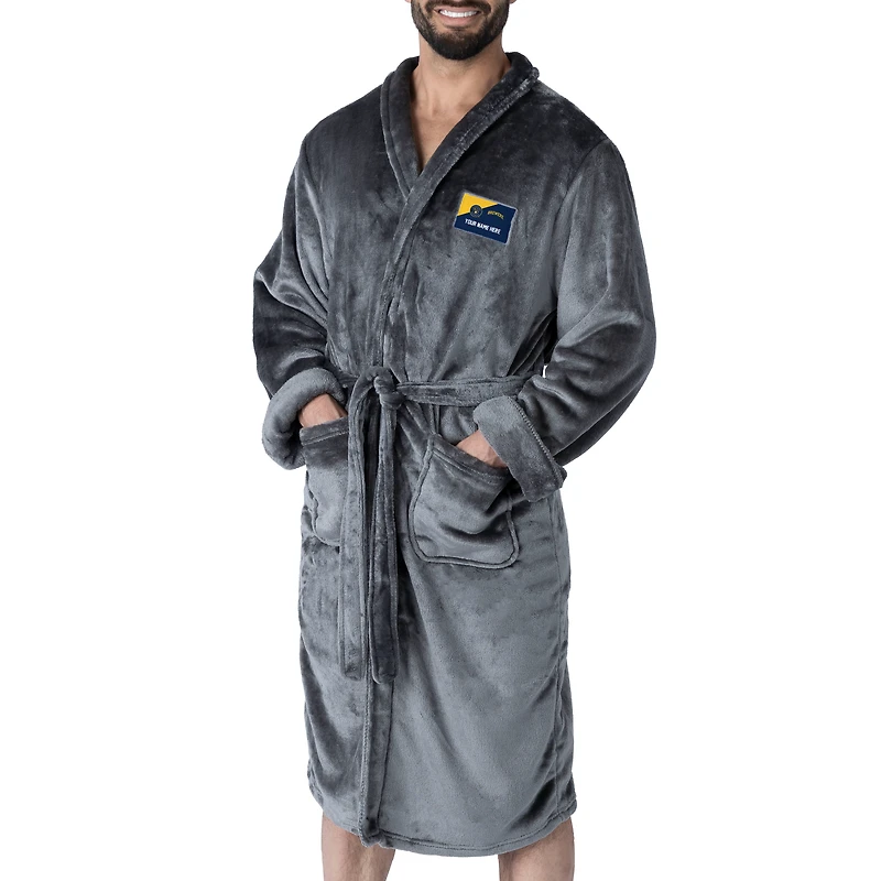 Men's The Northwest Group Charcoal Milwaukee Brewers Snipe Personalized Robe