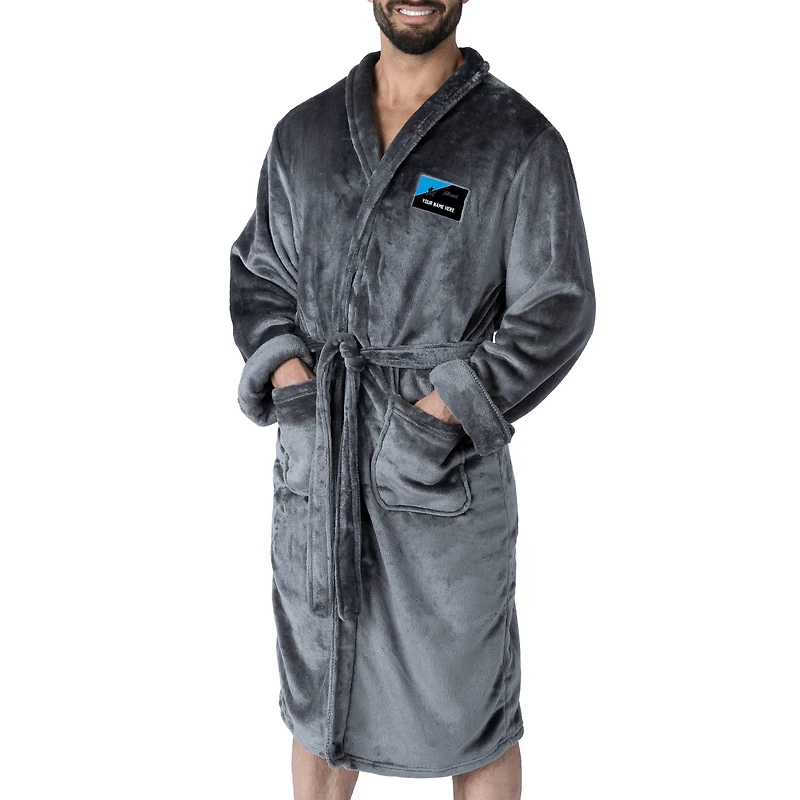 Men's The Northwest Group Charcoal Miami Marlins Snipe Personalized Robe