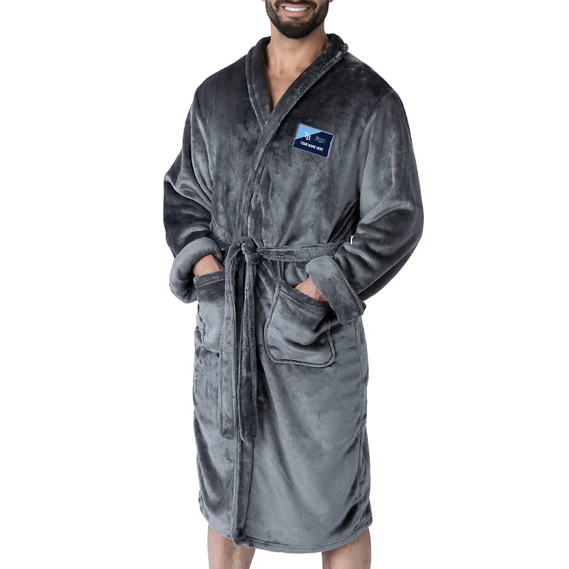 Men's The Northwest Group Charcoal Tampa Bay Rays Snipe Personalized Robe