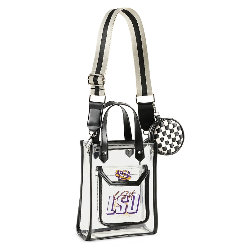 WEAR by Erin Andrews LSU Tigers Clear Stadium Crossbody Purse with Coin Pouch