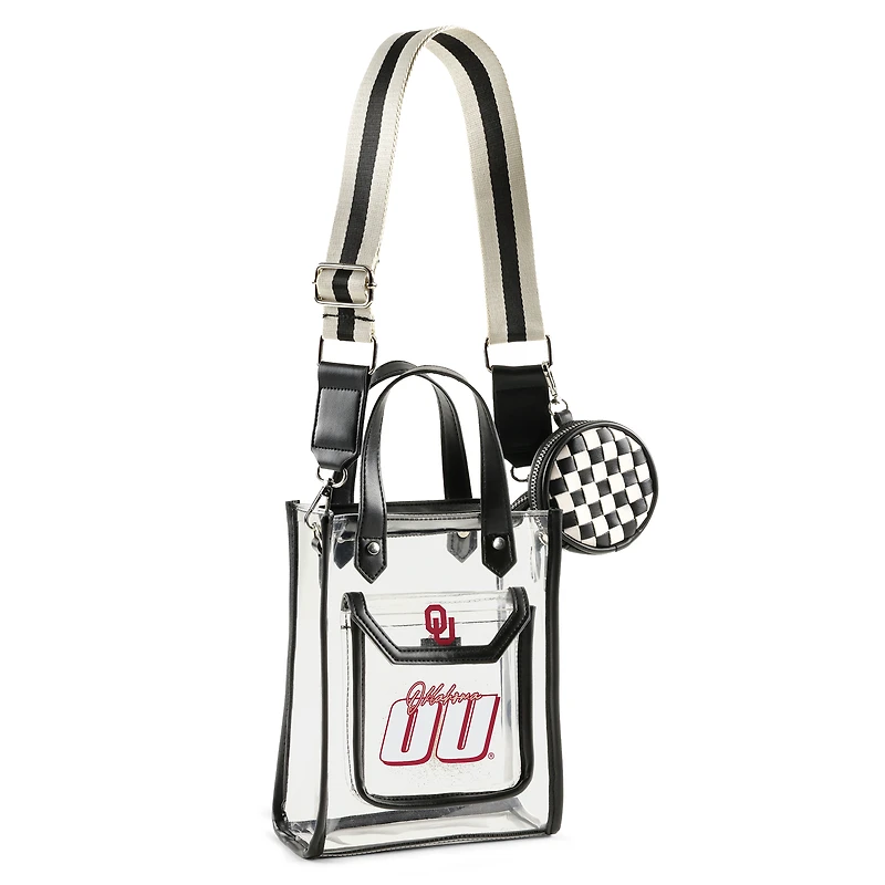 WEAR by Erin Andrews Oklahoma Sooners Clear Stadium Crossbody Purse with Coin Pouch