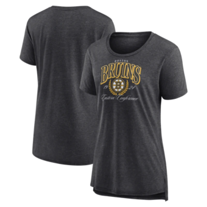 Women's Gray Boston Bruins Reign Supreme Tri-Blend T-Shirt