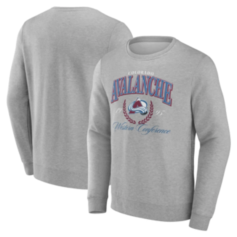 Men's  Gray Colorado Avalanche Reign Supreme Pullover Sweatshirt