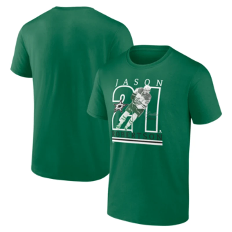 Men's Jason Robertson Kelly Green Dallas Stars Player Show T-Shirt