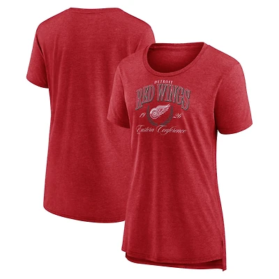Women's Red Detroit Red Wings Reign Supreme Tri-Blend T-Shirt