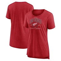Women's Red Detroit Red Wings Reign Supreme Tri-Blend T-Shirt