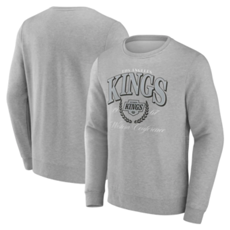 Men's  Gray Los Angeles Kings Reign Supreme Pullover Sweatshirt