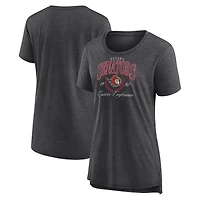 Women's Gray Ottawa Senators Reign Supreme Tri-Blend T-Shirt