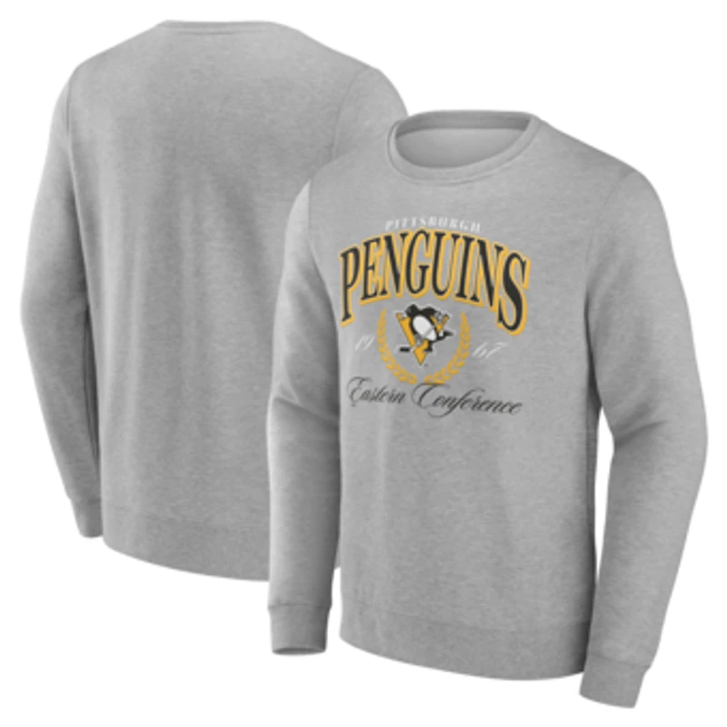Men's  Gray Pittsburgh Penguins Reign Supreme Pullover Sweatshirt