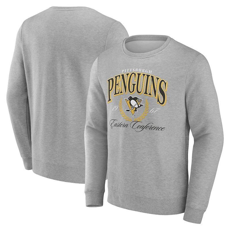 Men's  Gray Pittsburgh Penguins Reign Supreme Pullover Sweatshirt