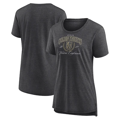 Women's Gray Vegas Golden Knights Reign Supreme Tri-Blend T-Shirt
