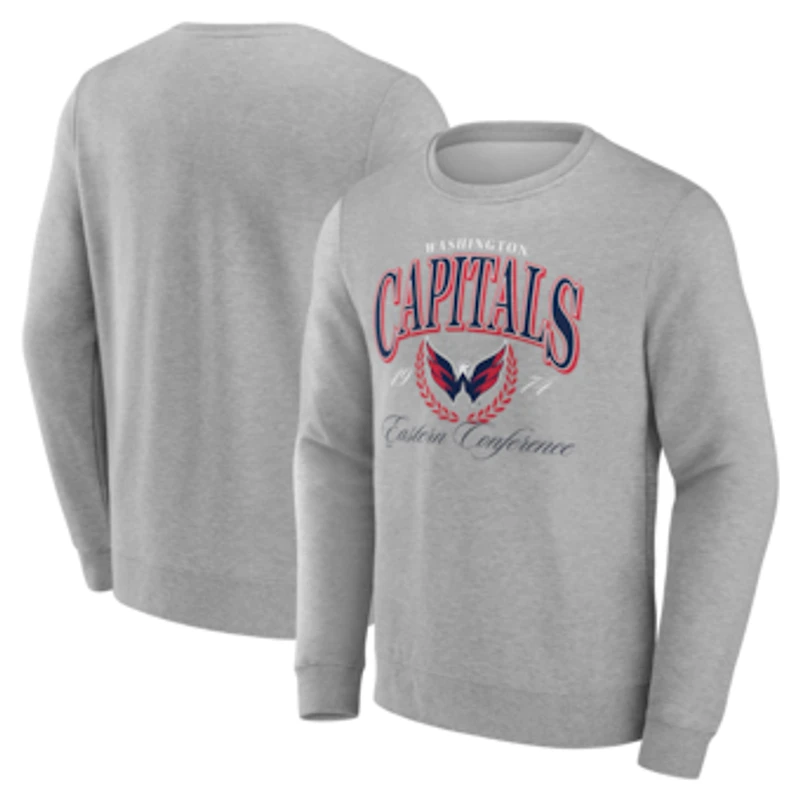 Men's  Gray Washington Capitals Reign Supreme Pullover Sweatshirt