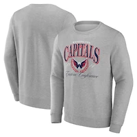 Men's  Gray Washington Capitals Reign Supreme Pullover Sweatshirt