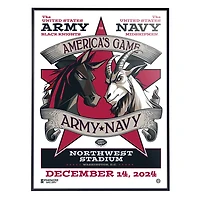 Phenom Gallery Army Black Knights vs. Navy Midshipmen 2024 18" x 24" Deluxe Framed Serigraph - Art by Russell Walks