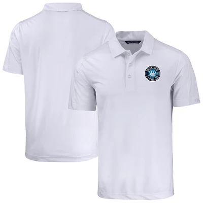 Men's Cutter & Buck  White Charlotte FC Big Tall Prospect Eco Textured Stretch Recycled Polo