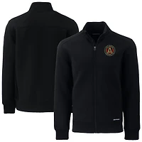 Men's Cutter & Buck  Black Atlanta United FC Big & Tall Roam Eco Tri-Blend Recycled Full-Zip Jacket