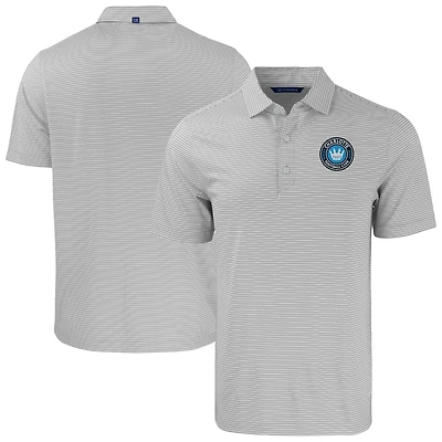 Men's Cutter & Buck Charlotte FC Big Tall Forge Eco Double Stripe Stretch Recycled Polo