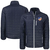 Men's Cutter & Buck  Navy FC Cincinnati Big & Tall Rainier PrimaLoft Eco Insulated Full-Zip Puffer Jacket
