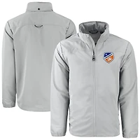 Men's Cutter & Buck FC Cincinnati Big Tall Charter Eco Knit Recycled Full-Zip Hoodie Jacket