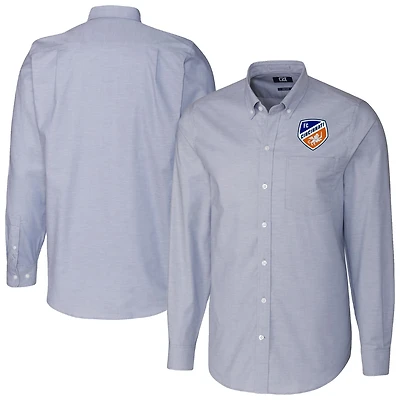 Men's Cutter & Buck Light Blue FC Cincinnati Big & Tall Stretch Oxford Long Sleeve Dress Shirt