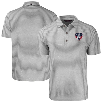 Men's Cutter & Buck  Heather Gray FC Dallas Big Tall Forge Eco Stripe Stretch Recycled Polo